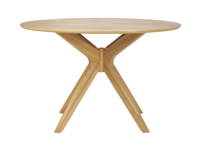Table &agrave; manger design ronde ch&ecirc;ne D120 cm DIELLI