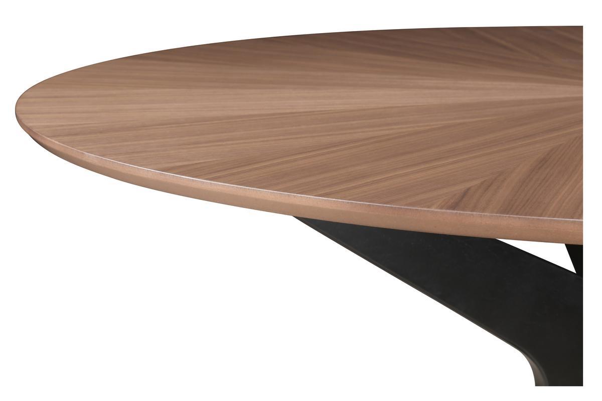 Table � manger design ronde noyer D120 cm DIELLI