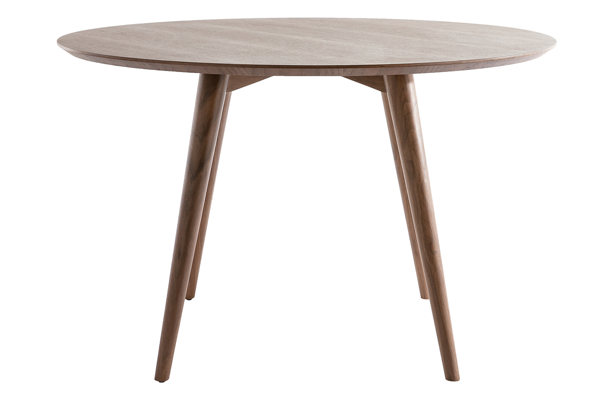 Table � manger design ronde noyer D120 cm LIVIA