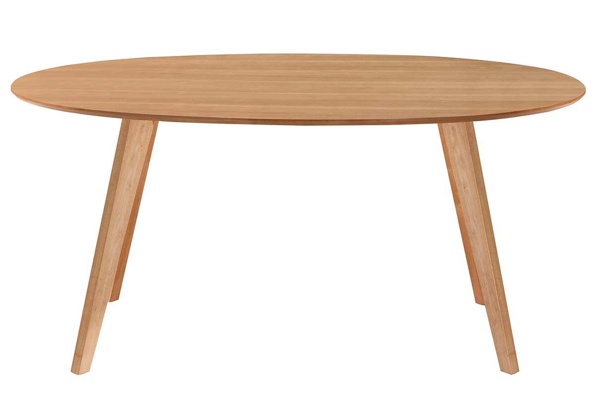 Table � manger design scandinave ovale bois clair L160 cm MARIK