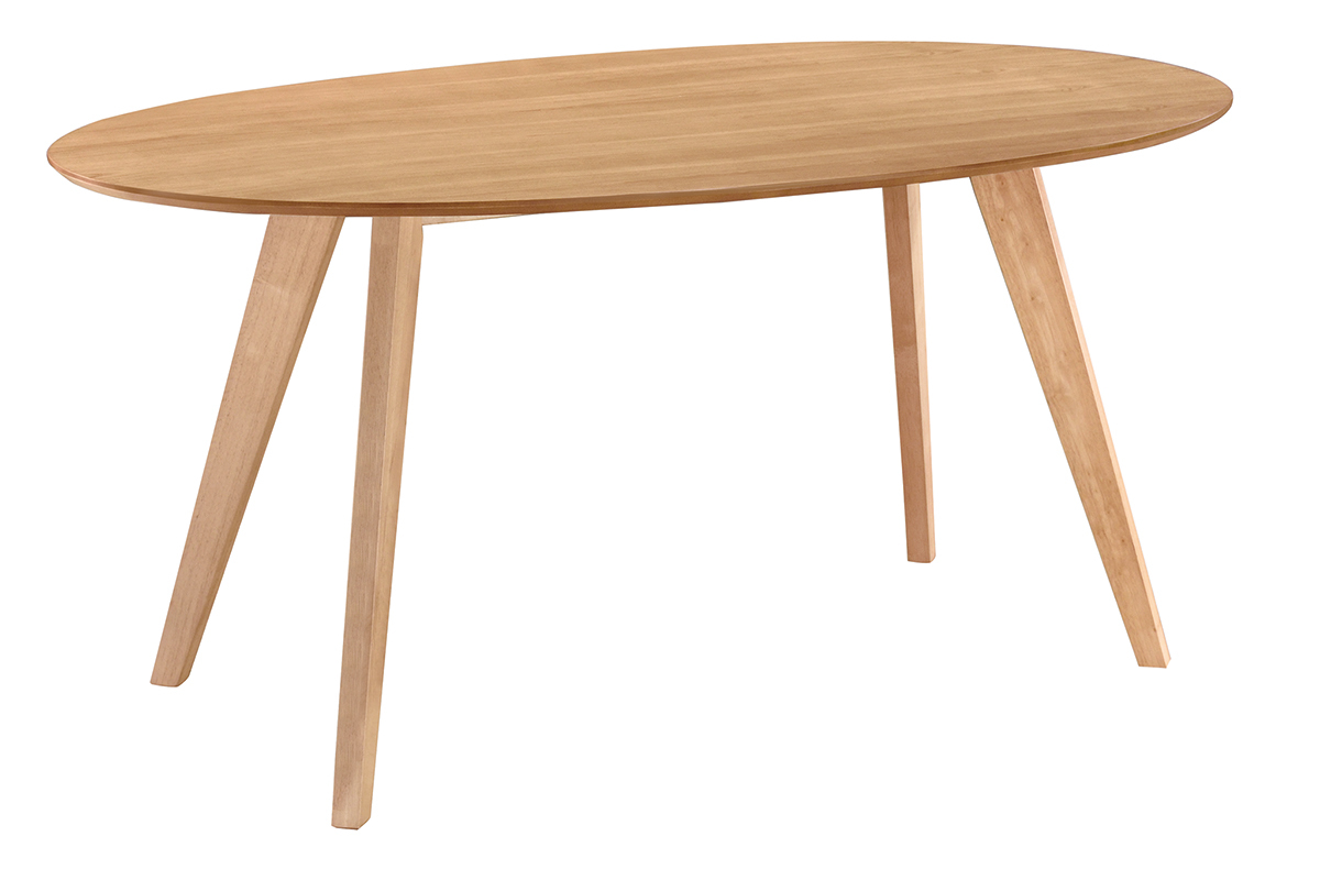 Table � manger design scandinave ovale bois clair L160 cm MARIK