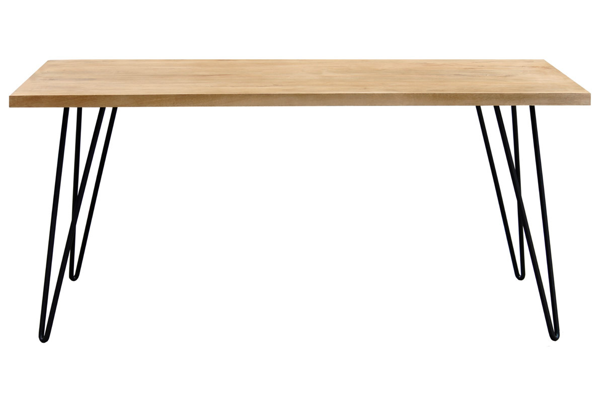 Table � manger en bois manguier massif L160 cm VIBES