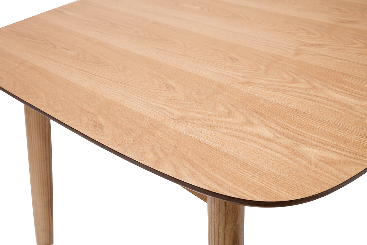 Table � manger extensible carr�e en bois clair L90-130 cm NORDECO