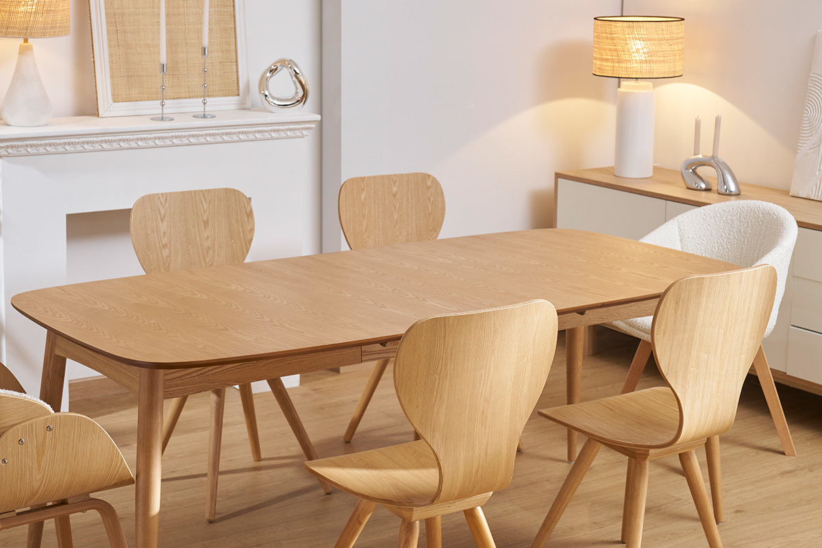 Table � manger extensible fr�ne L130-190 cm NORDECO
