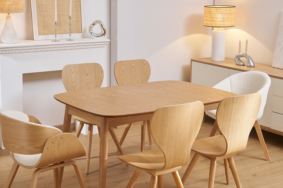 Table � manger extensible fr�ne L130-190 cm NORDECO