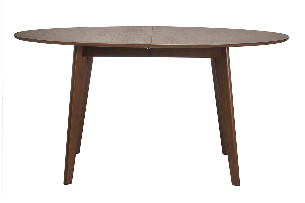Table � manger extensible ovale en bois fonc� L150-200 MARIK