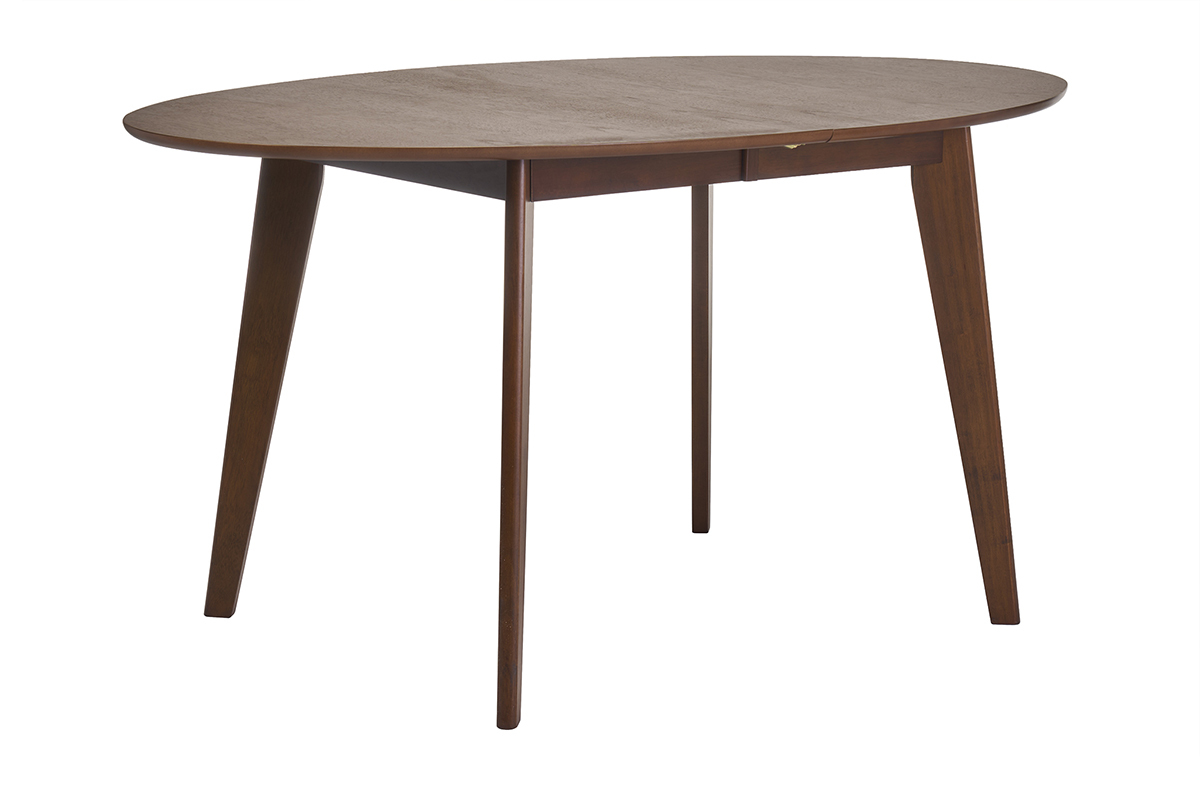 Table � manger extensible ovale en bois fonc� L150-200 MARIK