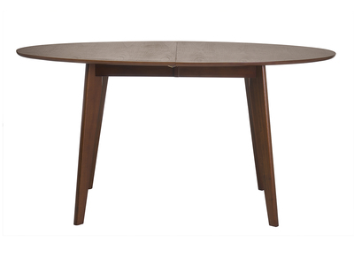Table &agrave; manger extensible ovale en bois fonc&eacute; L150-200 MARIK