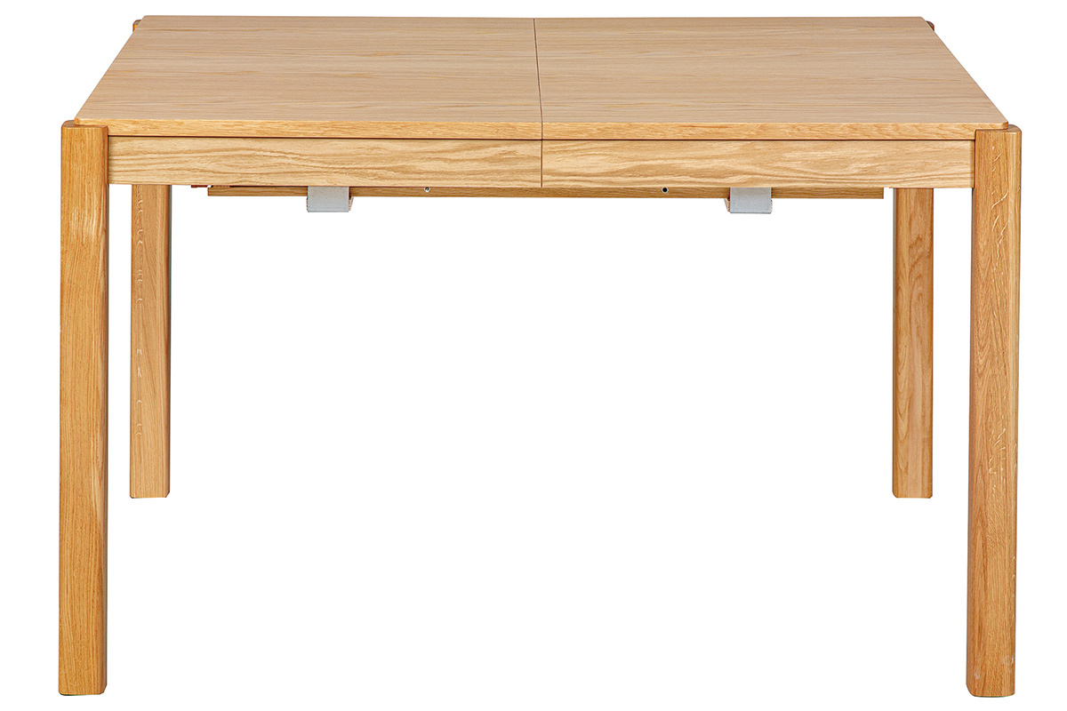 Table � manger extensible rallonges int�gr�es en bois clair ch�ne rectangulaire L125-238 cm AGALI