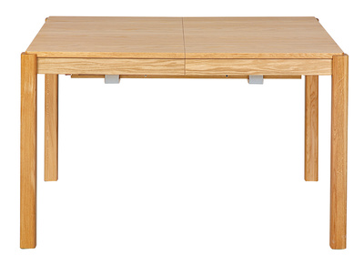 Table &agrave; manger extensible rallonges int&eacute;gr&eacute;es en bois clair ch&ecirc;ne rectangulaire L125-238 cm AGALI
