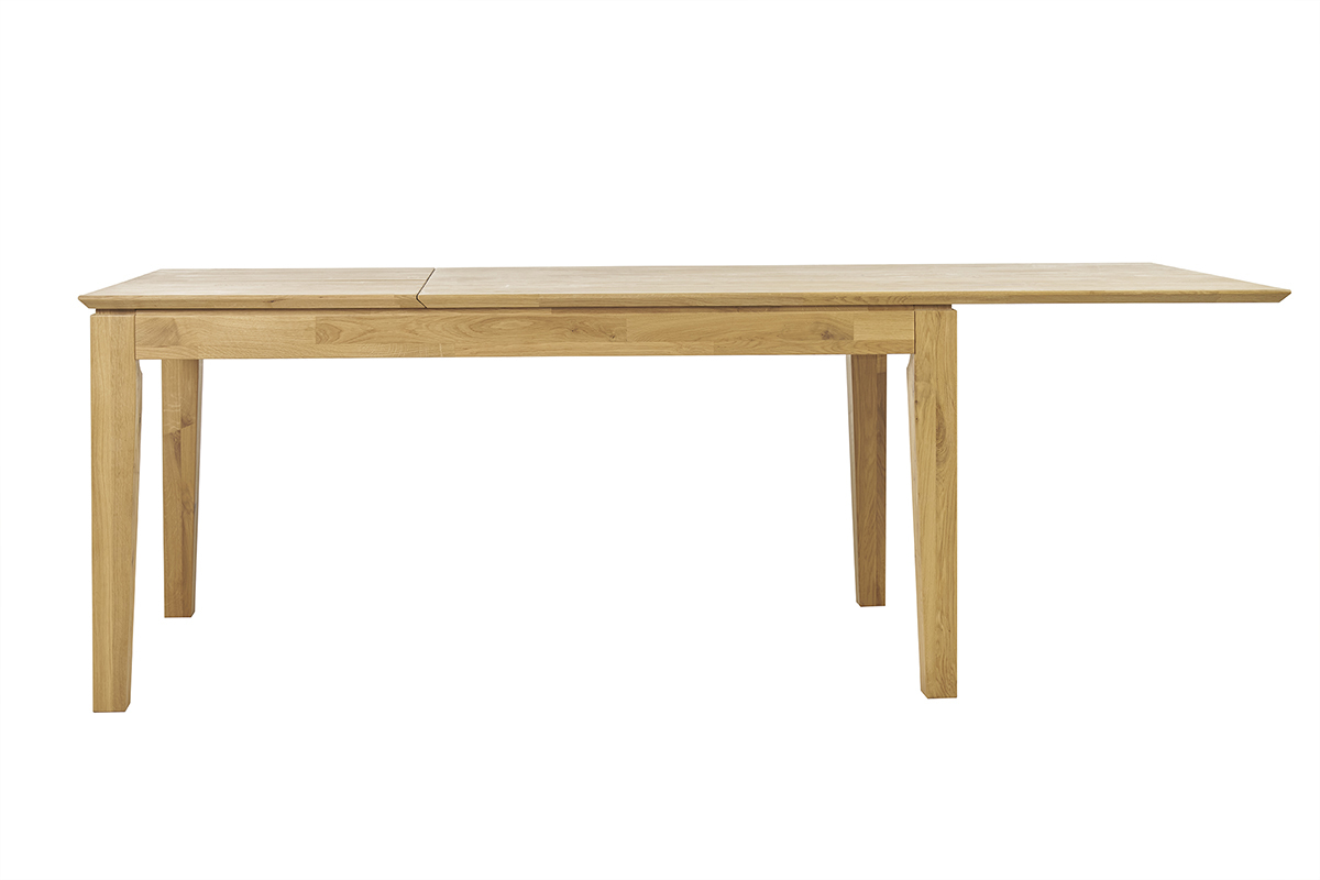 Table � manger extensible en ch�ne vue lat�rale.