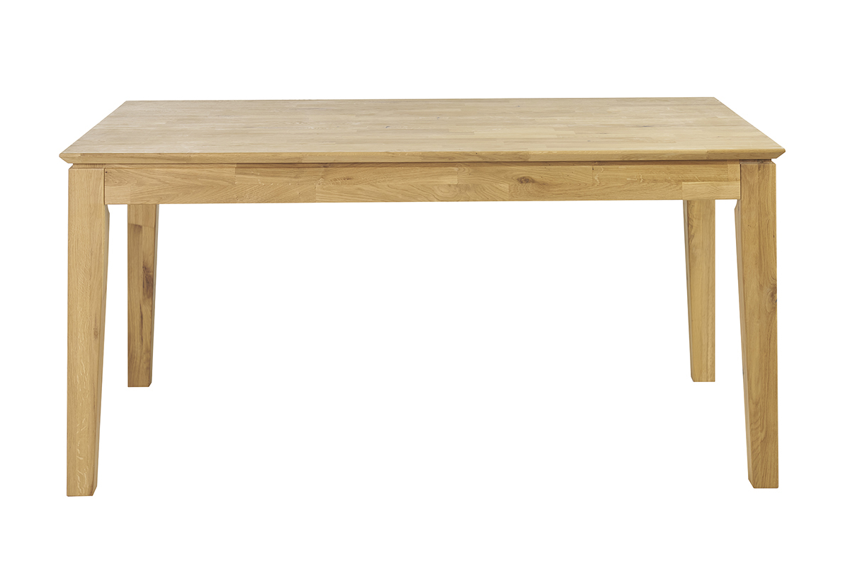 Table � manger extensible en ch�ne massif, vue de face.