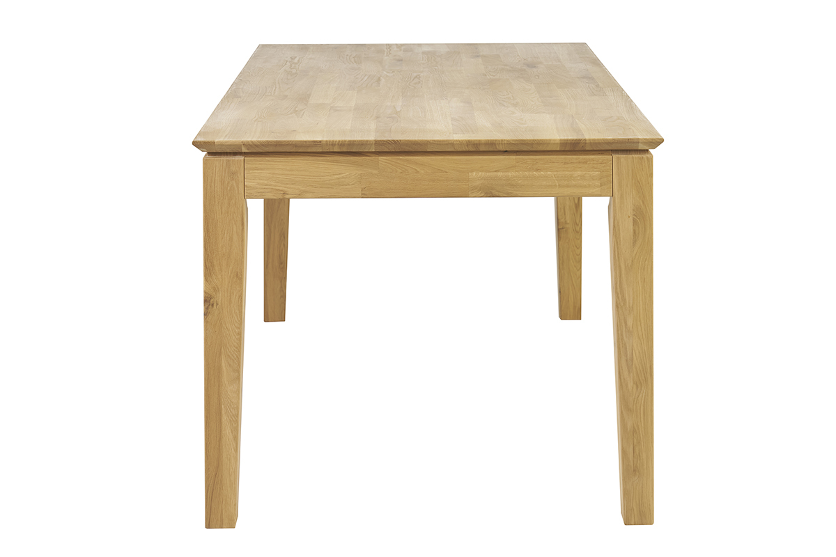 Table � manger YULIA en bois ch�ne massif, vue de face.