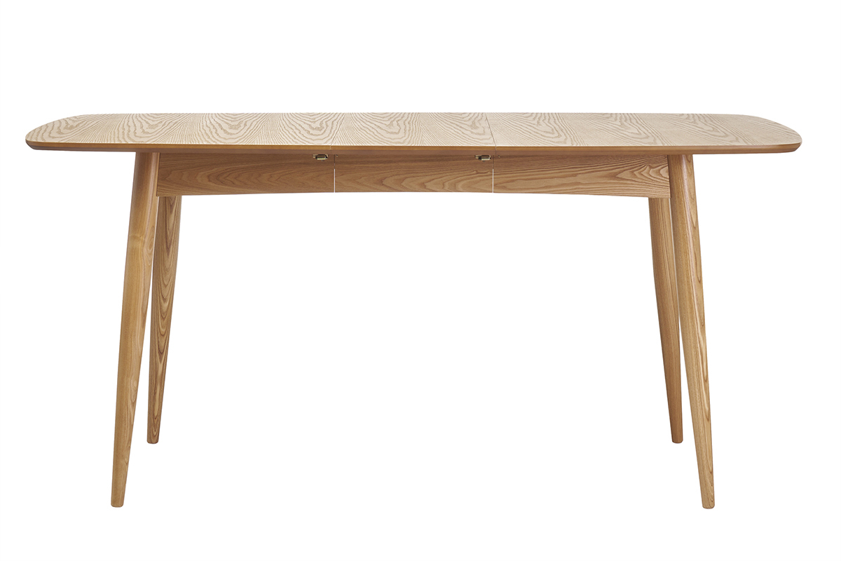 Table � manger extensible rectangulaire en bois clair L130-160 cm NORDECO