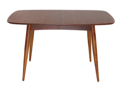 Table &agrave; manger extensible rectangulaire en bois fonc&eacute; L130-160 cm NORDECO