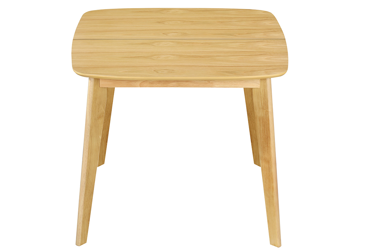 Table � manger extensible scandinave carr�e placage ch�ne L90-130 cm LEENA