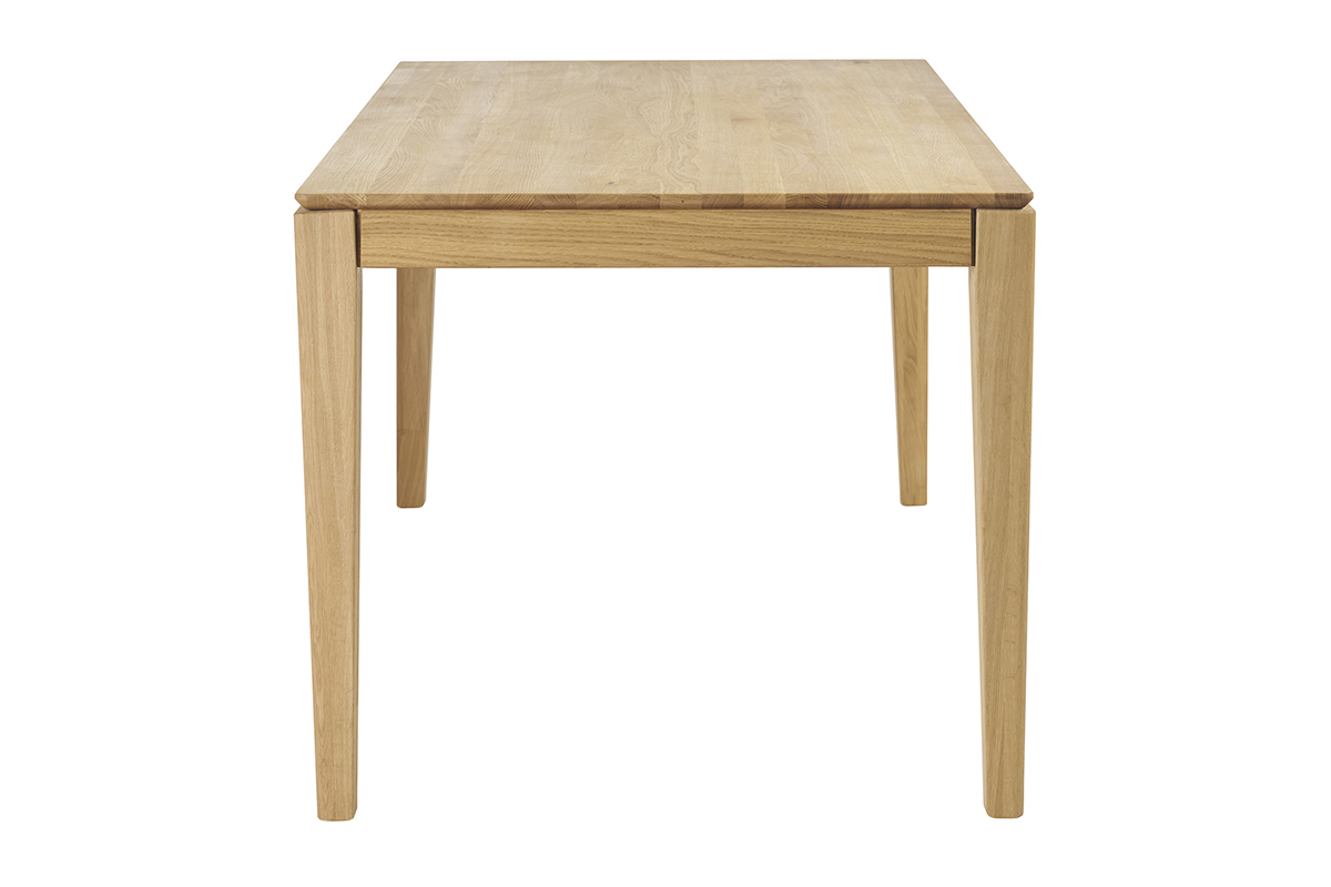 Table � manger rectangulaire ch�ne vue de profil.