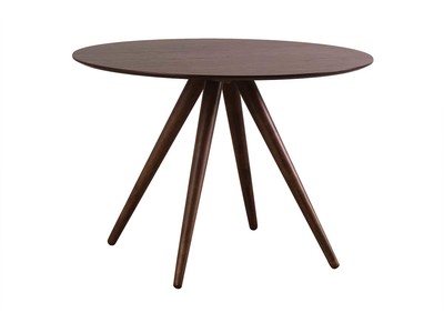 Table &agrave; manger ronde design noyer D106 cm WALFORD