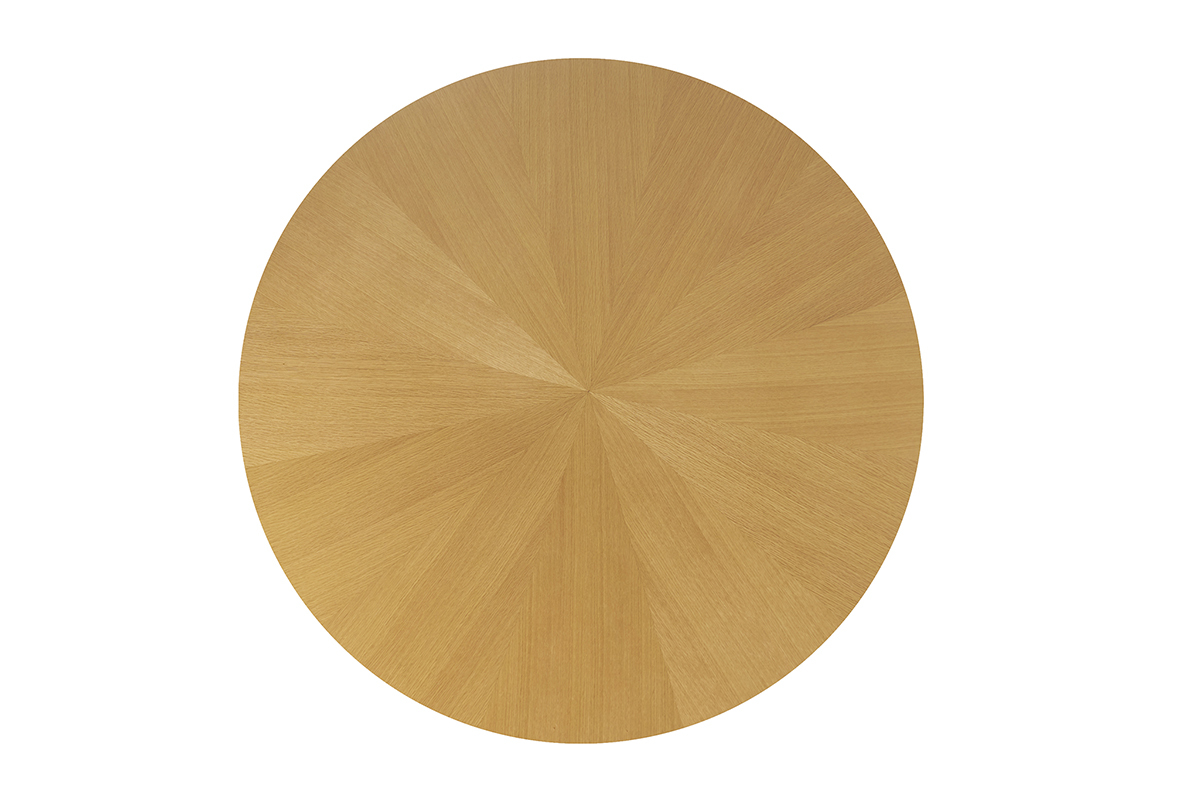 Table � manger ronde en bois clair ch�ne D137 cm DITA