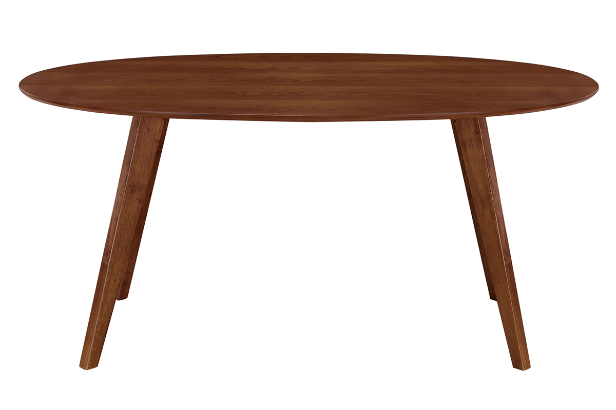 Table � manger vintage ovale en bois fonc� L160 cm MARIK
