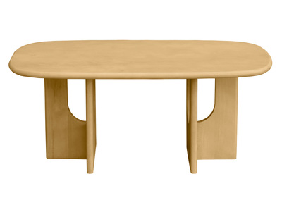 Table basse design bois clair manguier massif L100 cm MASSARI