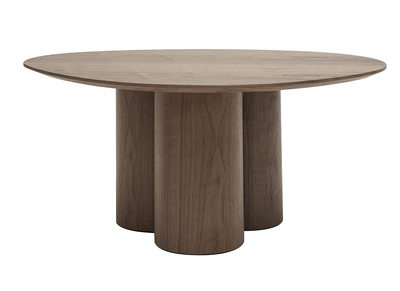 Table basse design bois fonc&eacute; noyer L78 cm HOLLEN