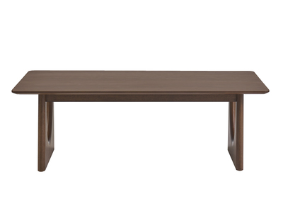 Table basse design rectangulaire en bois fonc&eacute; noyer L120 cm KUALA