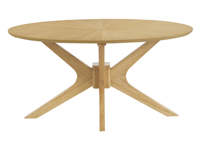 Table basse ovale bois clair ch&ecirc;ne L90 cm DIELLI