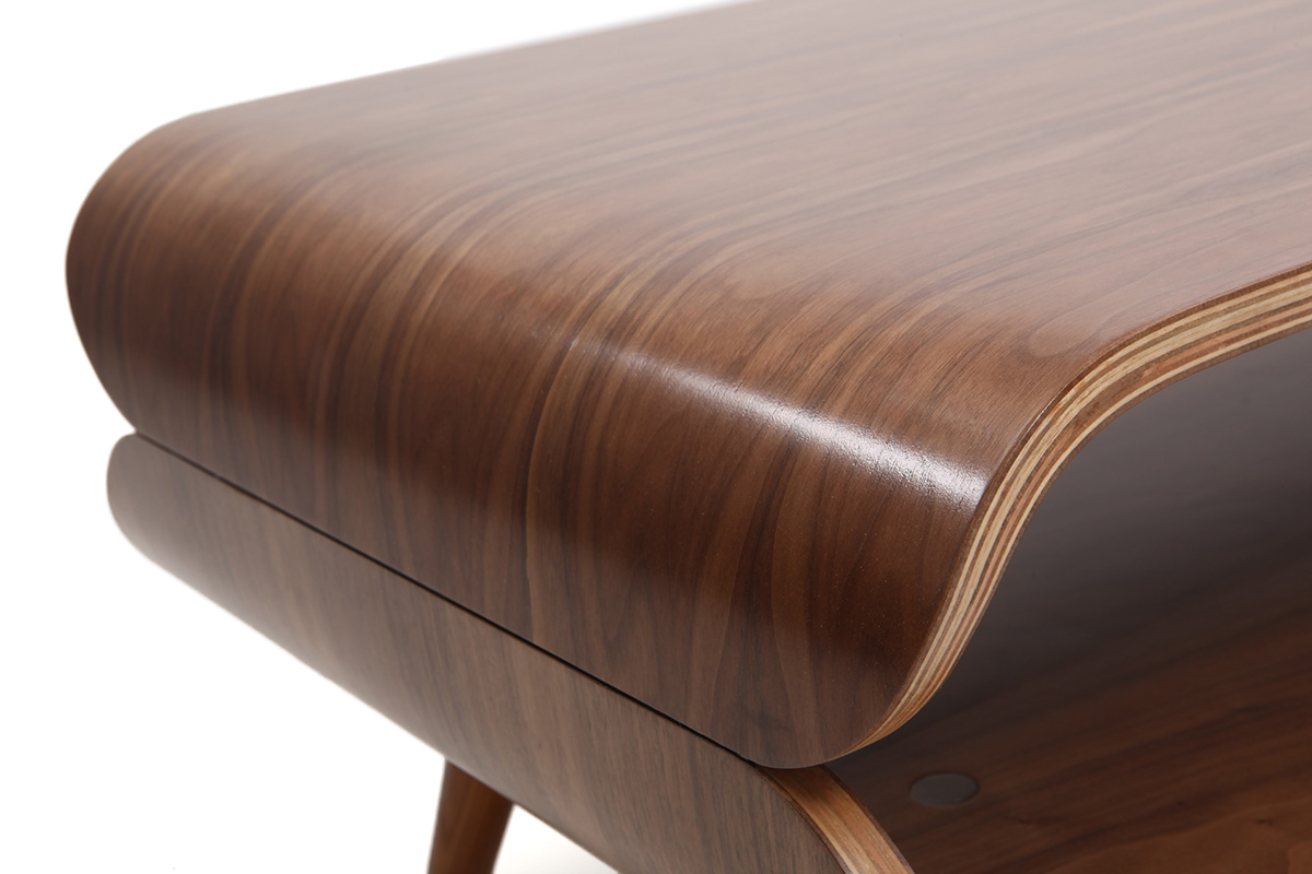 Table basse rectangulaire vintage bois fonc� noyer L118 cm TAKLA
