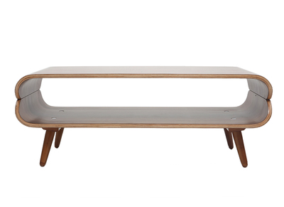 Table basse rectangulaire vintage bois fonc&eacute; noyer L118 cm TAKLA