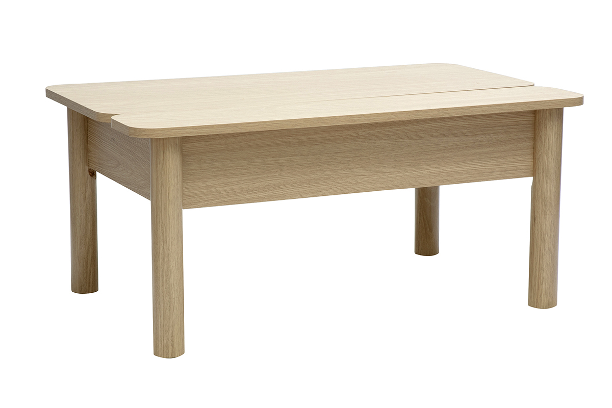 Table basse relevable finition bois ch�ne BOLSO L100 cm