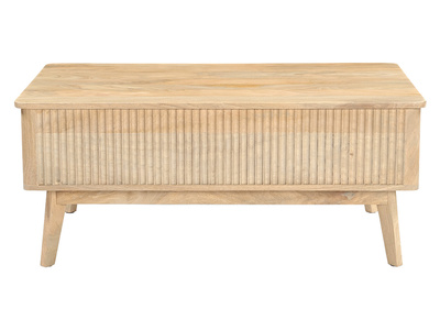 Table basse relevable rectangulaire bois clair manguier massif L100 cm ALDA