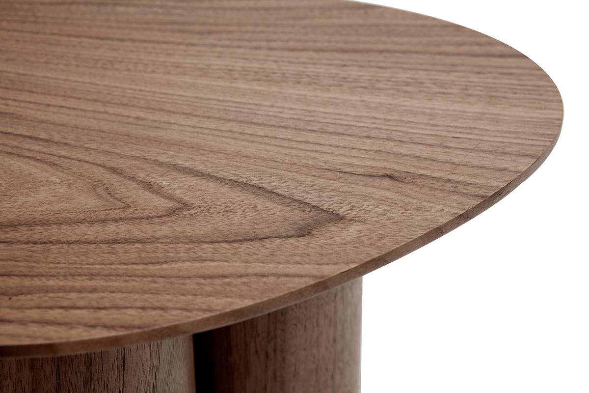 Table d'appoint design bois fonc� noyer L44 cm HOLLEN