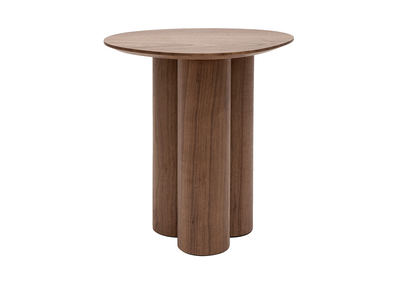 Table d'appoint design bois fonc&eacute; noyer L44 cm HOLLEN