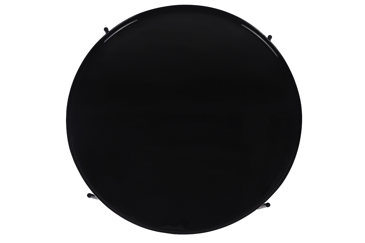 Table d'apppoint ronde avec plateau r�versible bleu canard / noir D51 cm SATEEN