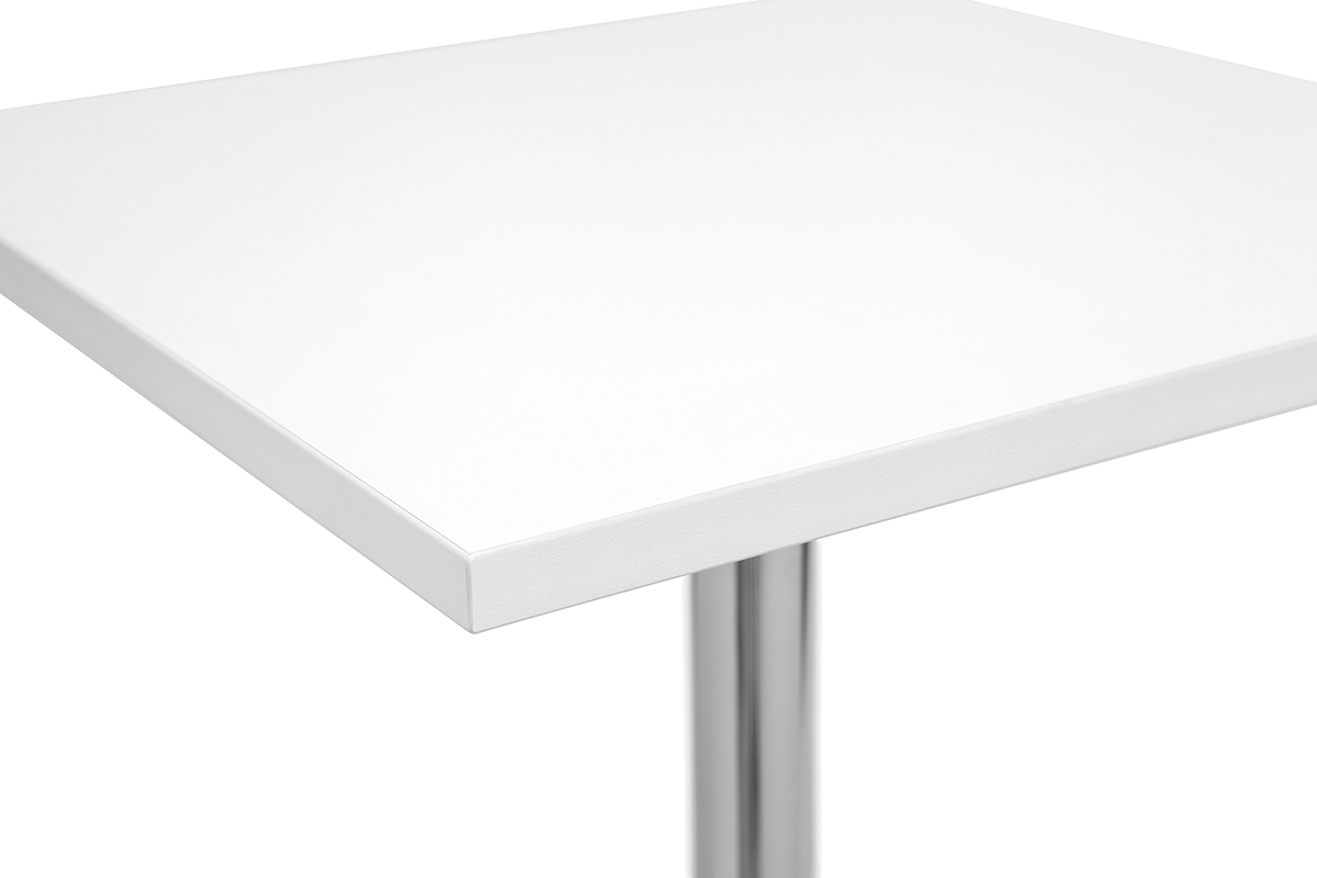 Table de bar design carr�e blanche L60 cm JACK