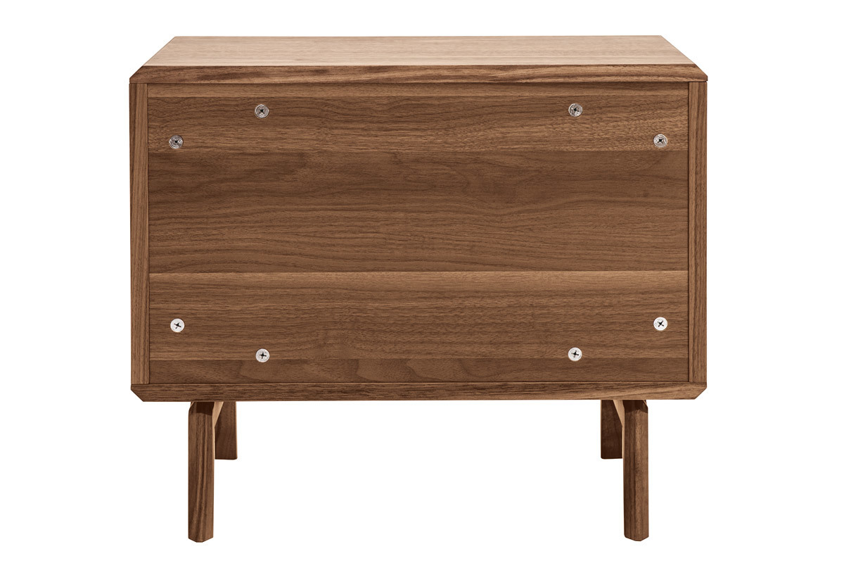 Table de chevet bois fonc� noyer SUVA