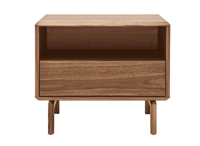 Table de chevet bois fonc&eacute; noyer SUVA