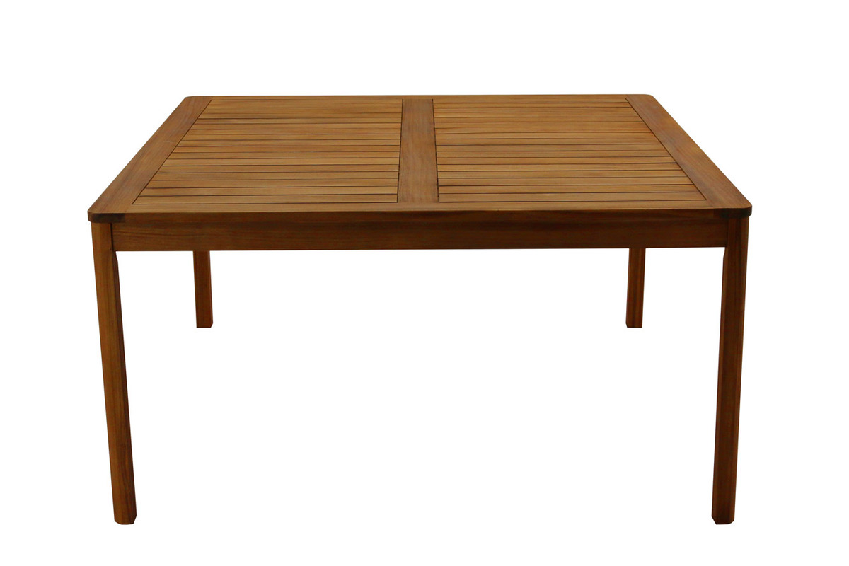 Table de jardin carr�e en bois massif L147 cm AKIS