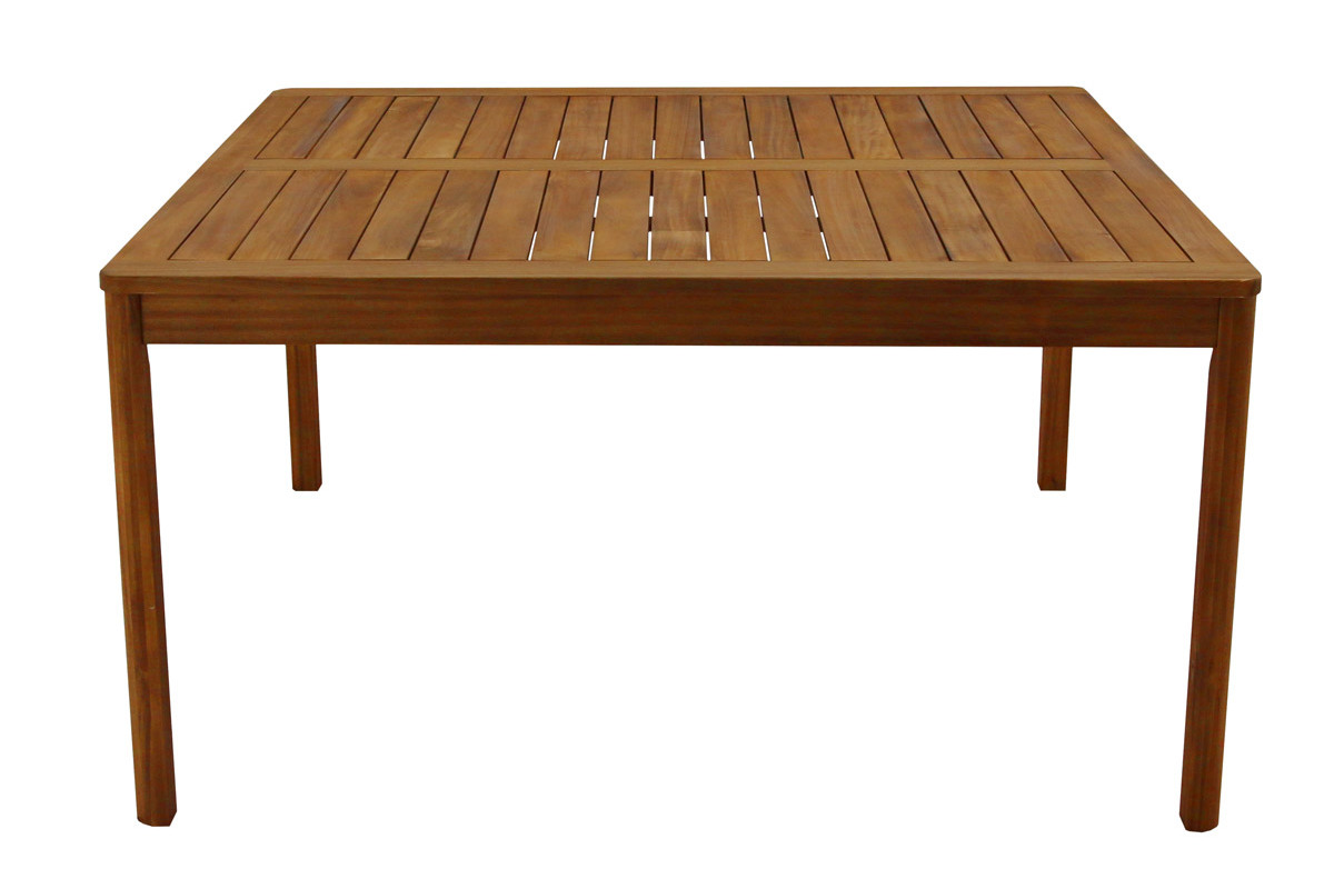 Table de jardin carr�e en bois massif L147 cm AKIS