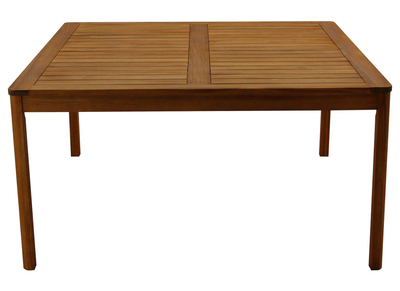 Table de jardin carr&eacute;e en bois massif L147 cm AKIS