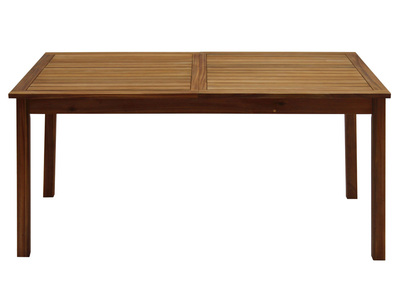 Table de jardin extensible rallonges int&eacute;gr&eacute;es en bois massif L160-210 cm MAYEL