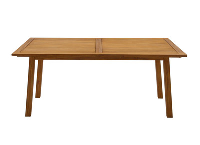 Table de jardin extensible rallonges int&eacute;gr&eacute;es en bois massif L180-240 cm MAYEL