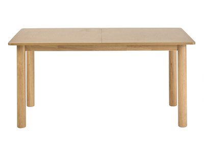 Table extensible rallonges int&eacute;gr&eacute;es rectangulaire bois clair fr&ecirc;ne L160-210 cm CLAUDIE