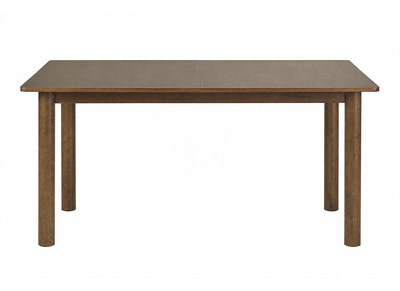 Table extensible rallonges int&eacute;gr&eacute;es rectangulaire bois fonc&eacute; noyer L160-210 cm CLAUDIE
