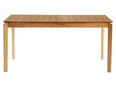 Table extensible rallonges int&eacute;gr&eacute;es rectangulaire en bois clair fr&ecirc;ne L160-210 cm BONAVISTA