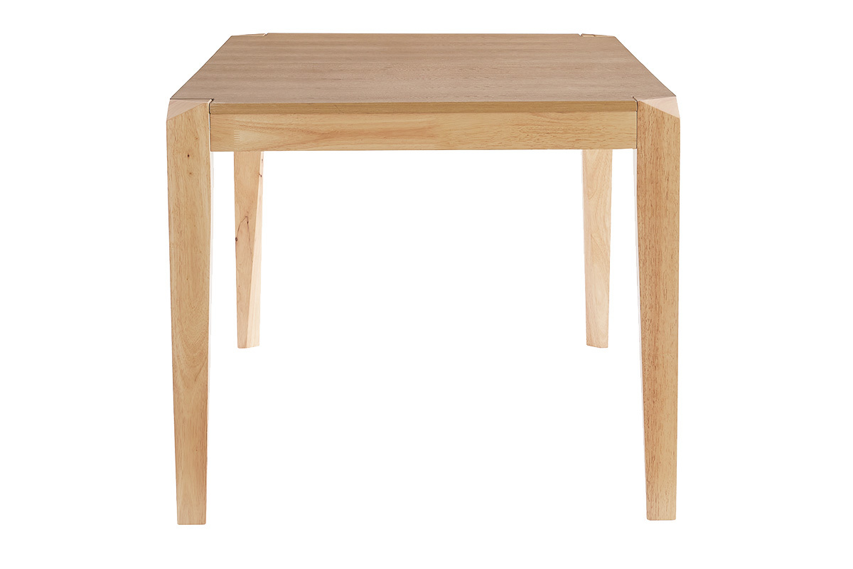 Table extensible rallonges int�gr�es rectangulaire en bois clair L150-180 cm BOLLY