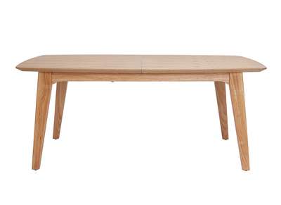 Table extensible rallonges int&eacute;gr&eacute;es rectangulaire en bois clair L180-230 cm FIFTIES