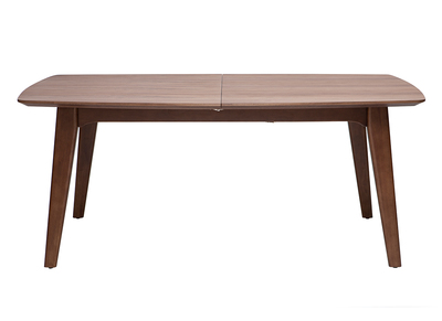 Table extensible rallonges int&eacute;gr&eacute;es rectangulaire en bois fonc&eacute; noyer L180-230 cm FIFTIES