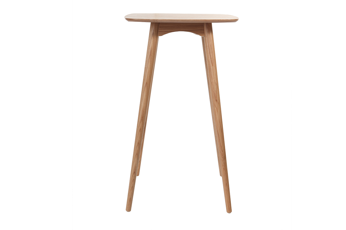 Table haute carr�e fr�ne scandinave L60 cm BALTIK
